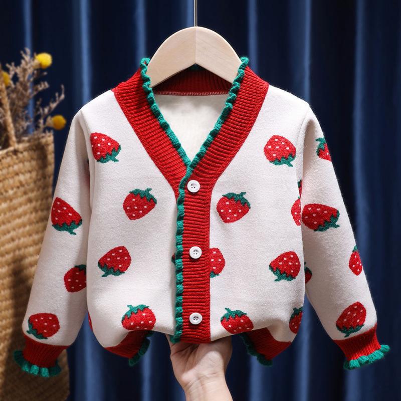 Boys Girls Knit Sweater Single Top / 2Pcs Set Soft Knitted Fabric Warm Children Casual Outfit For Daily Wear