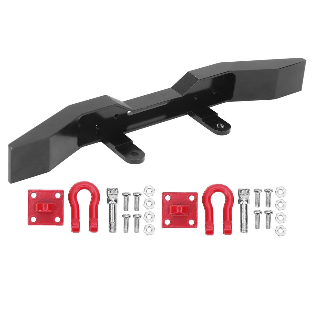 Aluminium Alloy Front Bumper CNC Polished Surface DIY for 1 16 RC Car Upgrade Parts Black