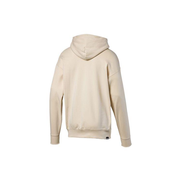 Puma Downtown Pullover Hoodie Men Tops Beige 596002-89