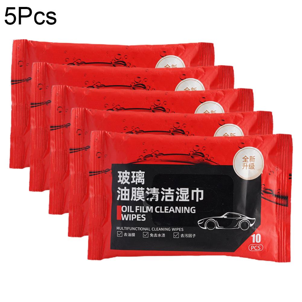1-10Pcs Car Glass Oil Film Removal Wipes Oil Film Cleaning Wipes Car Oil Stain Cleaner Vehicle Window Powerful Decontamination