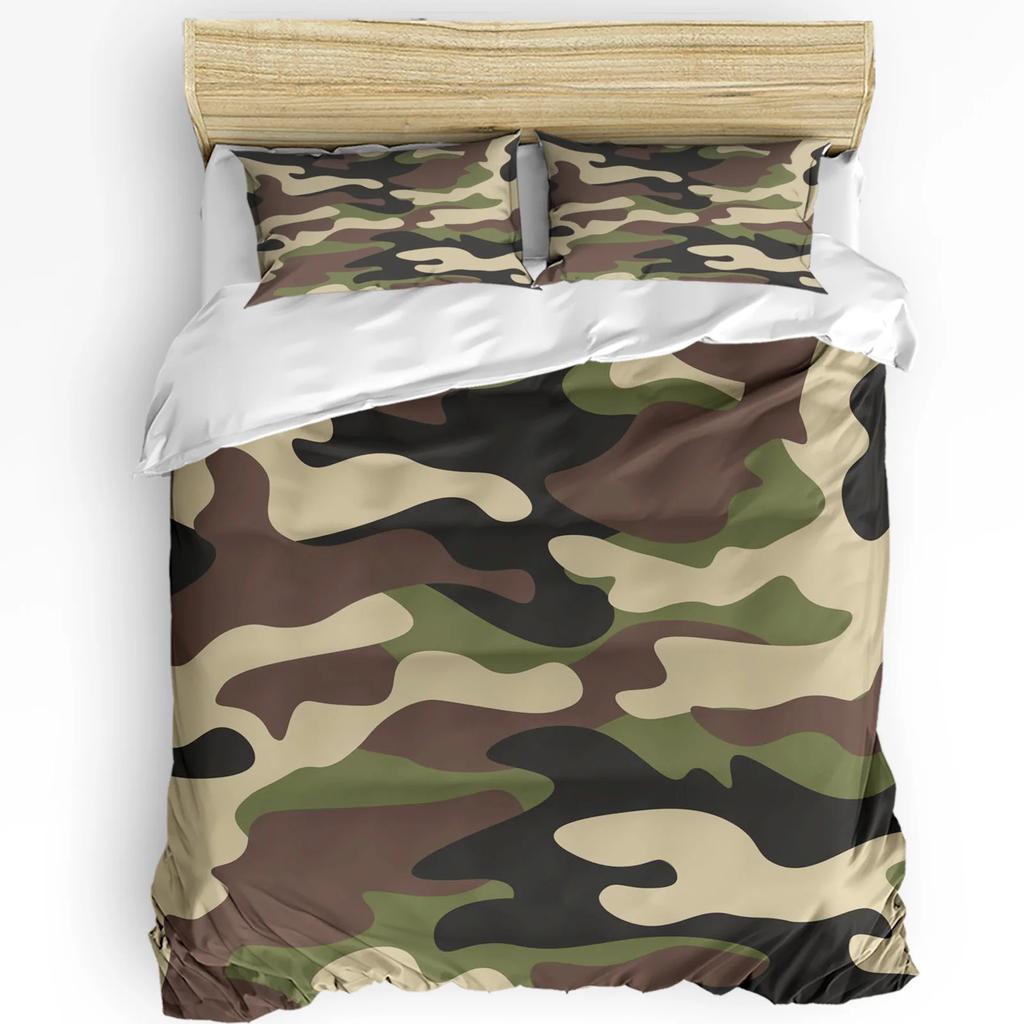 Коричневые арабские цветы Ретро Пододеяльник Комплект постельного белья Текстиль для дома Пододеяльник Наволочки Спальня Двуспальный комплект постельного белья Без простыни