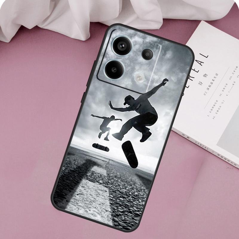 Крутой чехол-скейт для Xiaomi Redmi Note 14 13 12 11 10 9 15 Pro Plus Redmi 14C 10C 12C 13C 15C 15