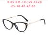 Small Frame Blue Light Blocking Cat Eye Prescription Glasses For The Nearsighted Student Short-sight Eyewear 0 -0.5 -0.75 To -4