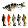 10CM/15.5G Multi-Jointed Fishing Lure with Hooks Realistic 7-Section Swimbait Bionic Hard Artificial