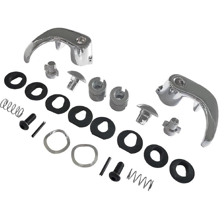 2Set Chrome Locking Vent Window Handle Fit for Chevrolet GMC Trucks 1973-1994, Fits for OEM Part Numbers 76999, BHS01861, DHA35357, 15617125,
