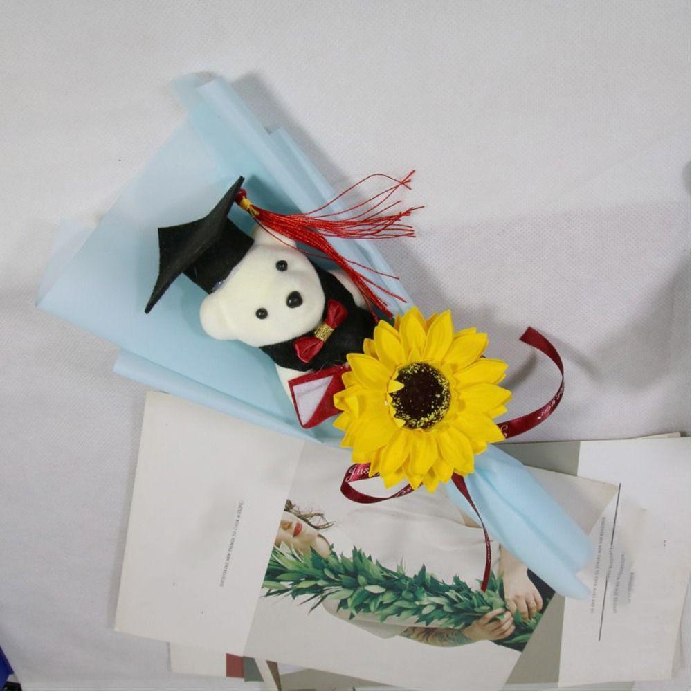 Graduation Gift Bear Bouquet Plush Toy Cartoon Lovely Bear New Animal Bouquet  Birthday Party