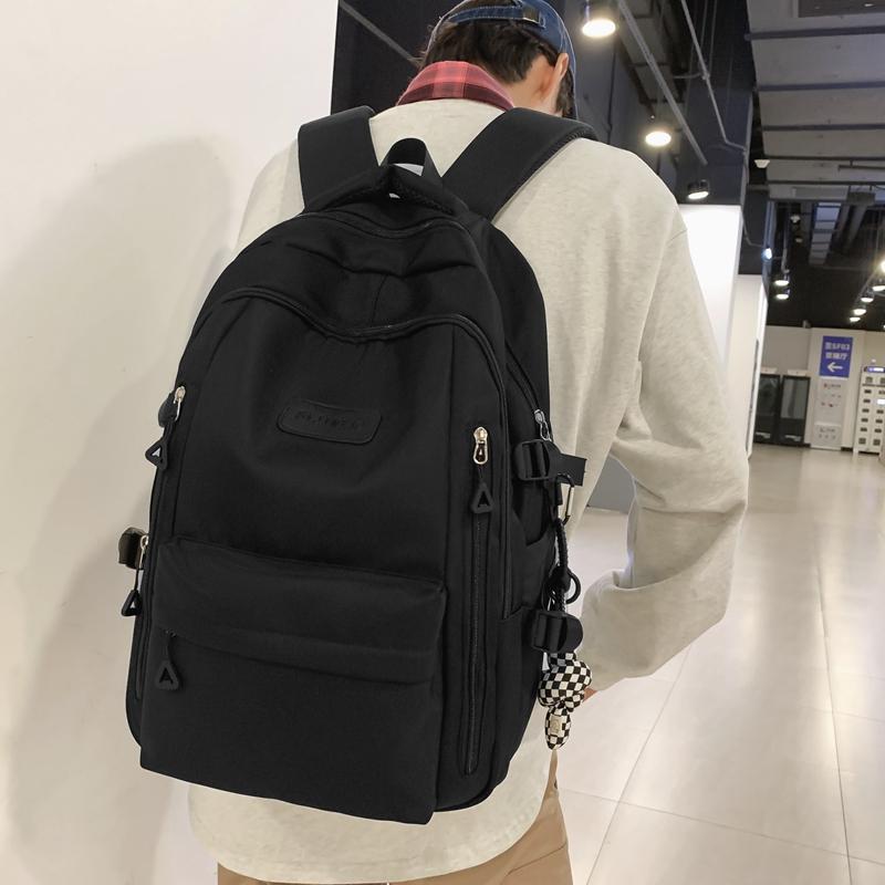 Рюкзак женский младший старший школьник школьный рюкзак однотонный рюкзак большой емкости