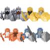 MOC Medieval Military Building Blocks Elven Warrior Orc Rohan Gondor Knight Character Set Animal Army Weapon Bow Crossbow Toy
