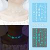 Lasting Henna Tattoo Sticker Glow in the Dark Fake Lace Tattoos Luminous Temporary Tattoos  Girls