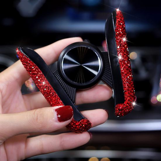 Мини-гибкий стабильный блестящий горный хрусталь автомобильный держатель для телефона с вентиляционным отверстием подставка