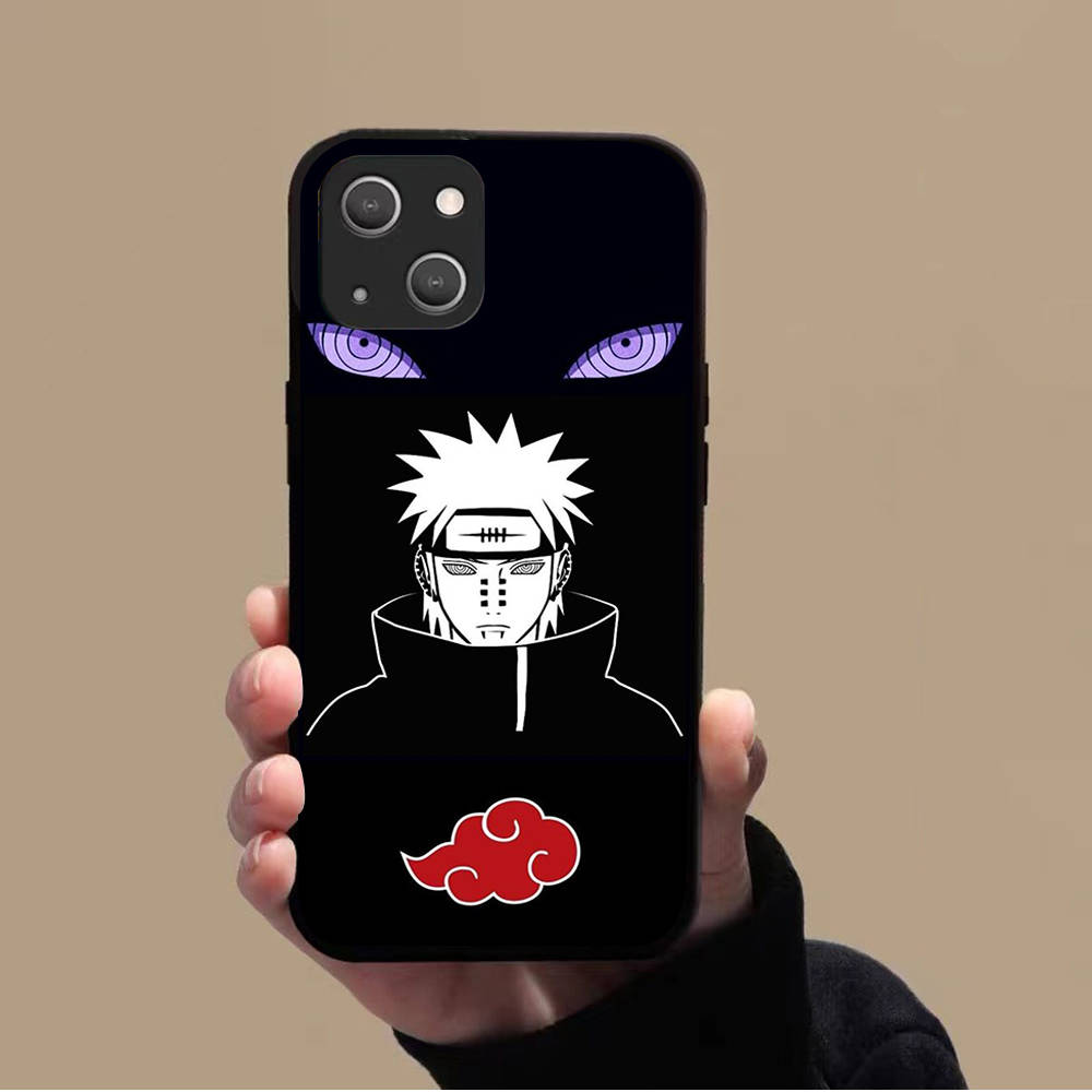 KK-2 Anime Naruto Soft Black Case for iPhone XR 14 15 11 12 13 6 7 8 X XS Pro Max Samsung S22 S23 S21 S24 FE Ultra S8 Plus