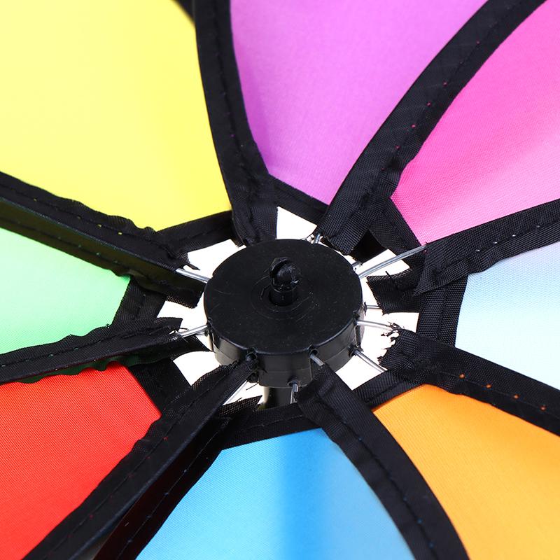 Colorful Rainbow Dazy Flower Spinner Wind Windmill Garden Yard Outdoor Decor