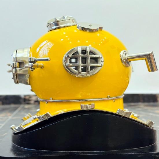 45.72 Cm Yellow Scuba Diving Helmet Mark V Scuba Diving Helmet Maritime Ship's Decorative Helmet Best Gift
