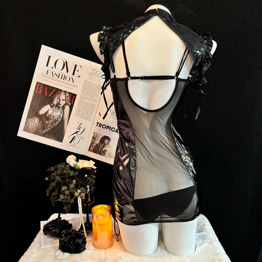 Little Devil Sexy Devil PU Extreme Black [SENMHS] Cosplay, Witch, Vampire, Witch, Demon, Leather, Moe, Maid, Erotic, Underwear, Exposure, See-through,