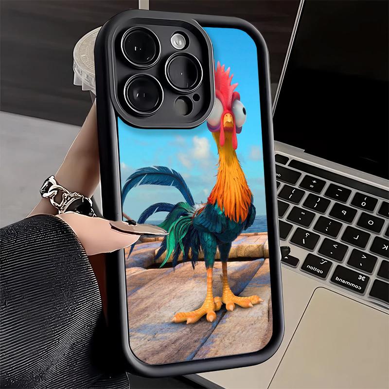 Чехол для телефона iPhone 17 Air 16E 15 16 Pro Max Курица Курица Петух Чехол 14 Plus 13 12 Mini Мягкий Силиконовый Fundas