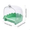 Bird Bath Bathtub Hanging Food Tray Shower Caged Parrot Bathing Tub for Budgerigar Finch
