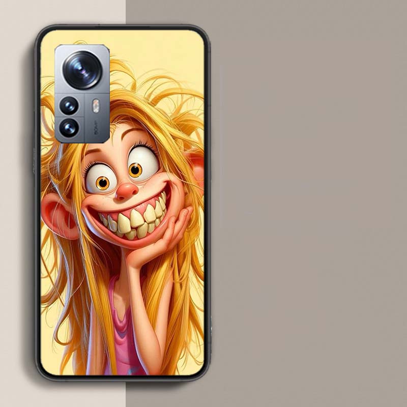 Необычные черты лица Чехол для телефона Для Redmi Note 13 Pro Plus 14 Pro+ 12S 12 11S 11T 11E 11 10S 10 9S 9 Xiaomi Capa TPU