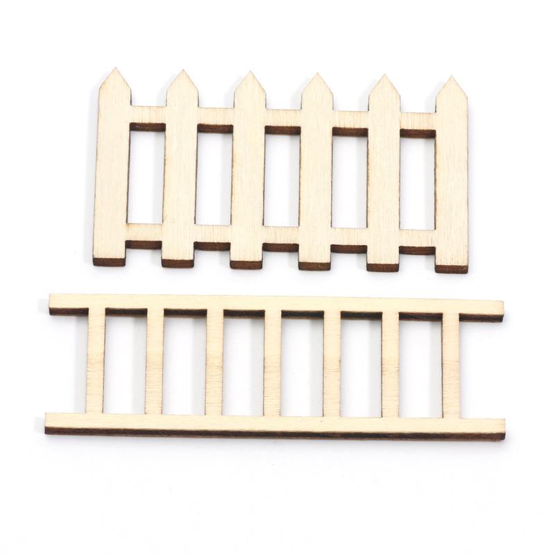 10 шт. Деревянный забор для сада фей, деревянные поделки, незаконченные деревянные вырезанные изделия, искусство своими руками, детское мини-украшение для кукольного домика, поделки ручной работы