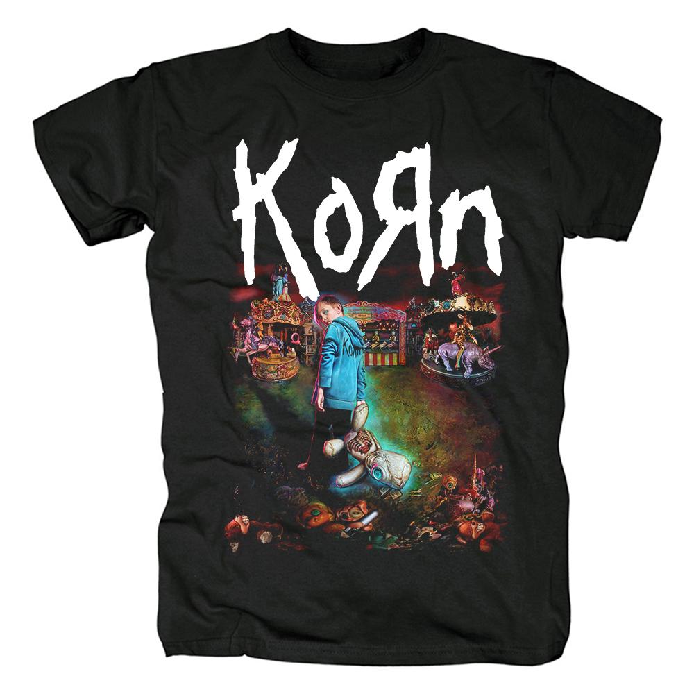 KORN Cohen Band Метал Рок Хэви Метал Панк Европейская и Американская Музыка Хлопок Мужская и Женская Футболка с Круглым Вырезом Свободного Кроя