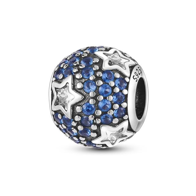 Звездная коллекция, подвески, бусины из стерлингового серебра 925 пробы, солнце, звезды, луна, висячие подвески, подходят для оригинальных новых ювелирных изделий, браслет, ожерелье