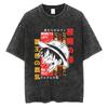 Harajuku Fashion Vintage TShirt Japanese ONE PIECE Anime Graphic Oversize T Shirt Washed Tshirt Men Summer Cotton Tops Tees