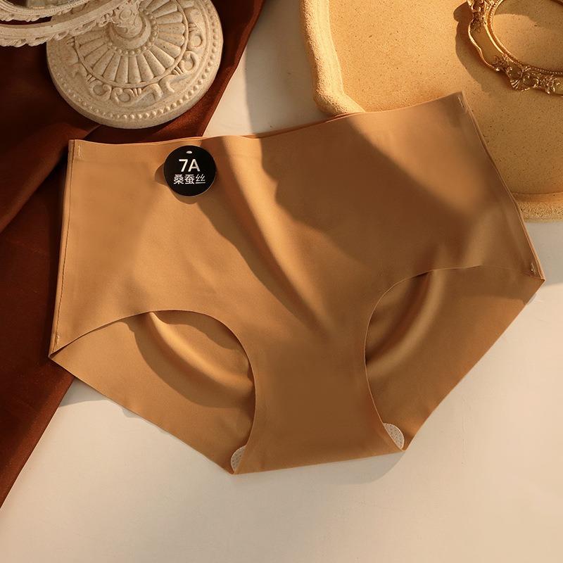 Женские трусики из шелка Mulberry Silk, однотонные, из ледяного шелка, ультратонкие, дышащие