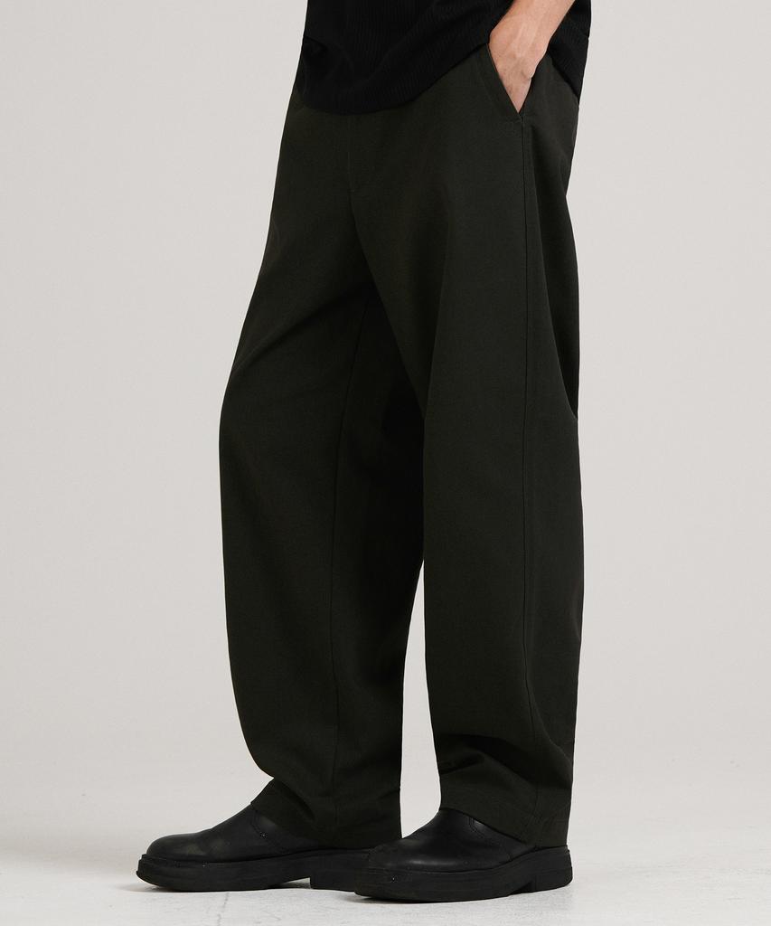 LXT Wide High-Density Cotton Chino Pants [Charcoal]