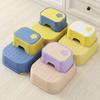 Toddler Step Stool with Double Step Interlocking Toddler Stool with Toy Storage Function Non-Slip Rubber Feet Potty Training Step