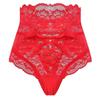 Прозрачные кружевные женские сексуальные повседневные трусы с высокой талией, на шнуровке, экзотическое кукольное женское нижнее белье с яркой лентой и ажурным принтом