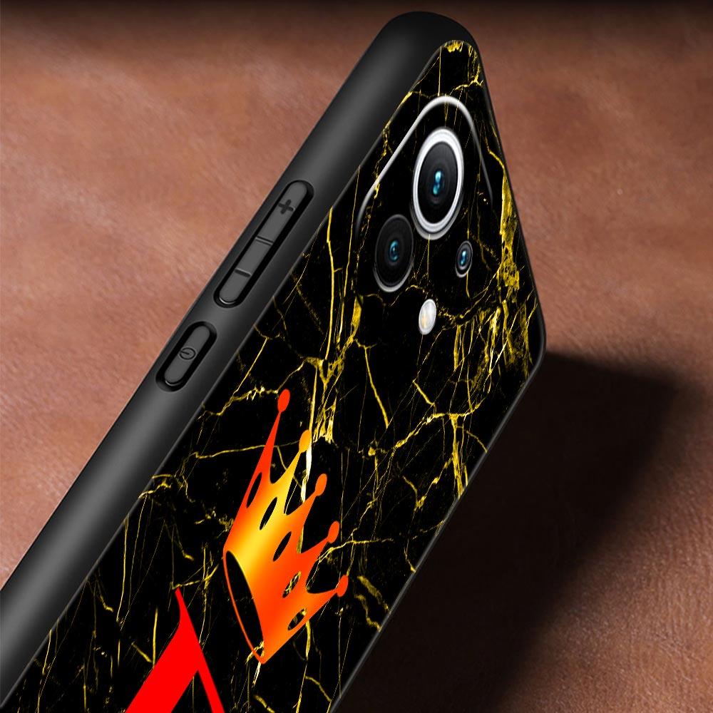 Marble Letter Phone Case Cover for Xiaomi Mi 17 15 14 13 12 11 Ultra 15T 14T 13T 12T 11T Pro Lite 5G Soft TPU Shell Fundas Capas