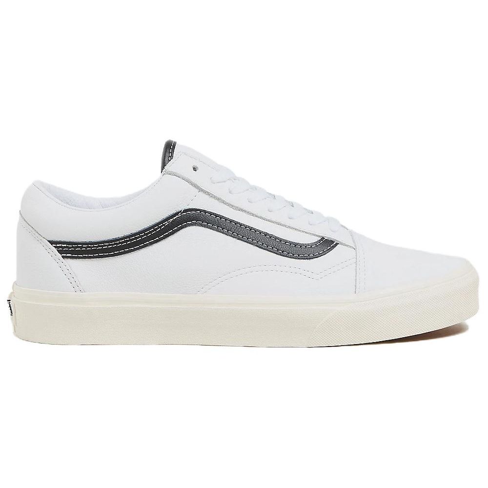 Vans Кроссовки Old Skool White Black Leather Unisex VN0007NTYB2