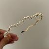 Exquisite Zircon Headbands Simple Retro Pearl Headband Waving Party Crown Head Hoop Elegant Women Gold Bands Headwear