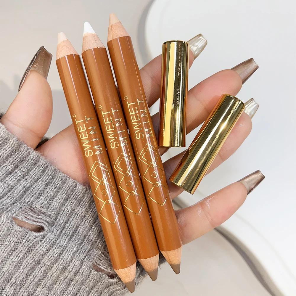 Double-ended Contouring Pen Face Brightening Corrector Nose Shadow Sculpting Natural 3D Highlighter Shading Stick Makeup