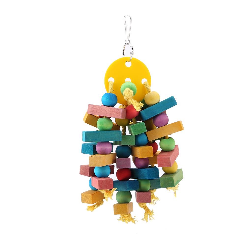 Parrot Toy Bird Toys Hanging Wooden Toy Parrot Swing Suitable for Parrots and Birds