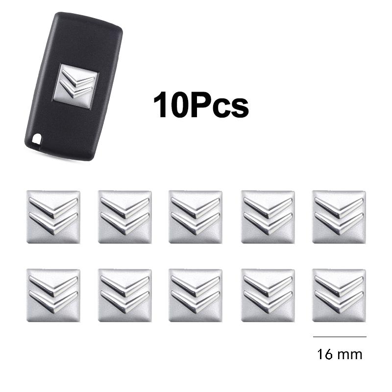 5Pcs Aluminium Metal Car Key Emblem Stickers For Citroen C1 C2 C3 Vts C4 Saxo C4L C5 C6 C8 Xsara Picasso Berlingo Cactus