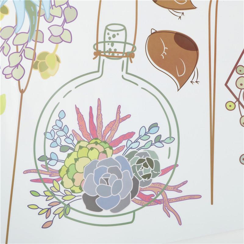 Креативные цветочные растения, хлорофитум, съемные наклейки на стену, декоративная наклейка