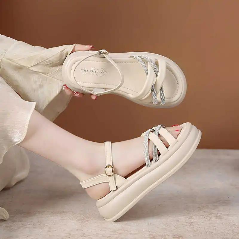 Fashion Autumn Demi-season Beige Women's Shoes Sandals For Teenager House Slippers Sneakers Sports Price Vietnam Training Shooes