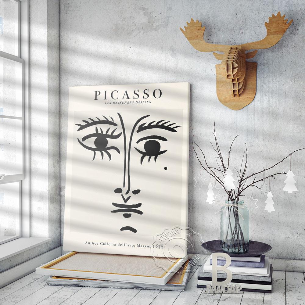 Abstract Matisse Picasso thick line Poster Nordic facial expression Wall Art Print Modern Gallery Pictures Home Kids Room Decor No Frame