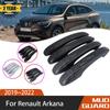 Автомобильная черная карбоновая дверная ручка, внешняя крышка для Renault Arkana Samsung XM3 Megane Conquest ~2022 Автомобиль