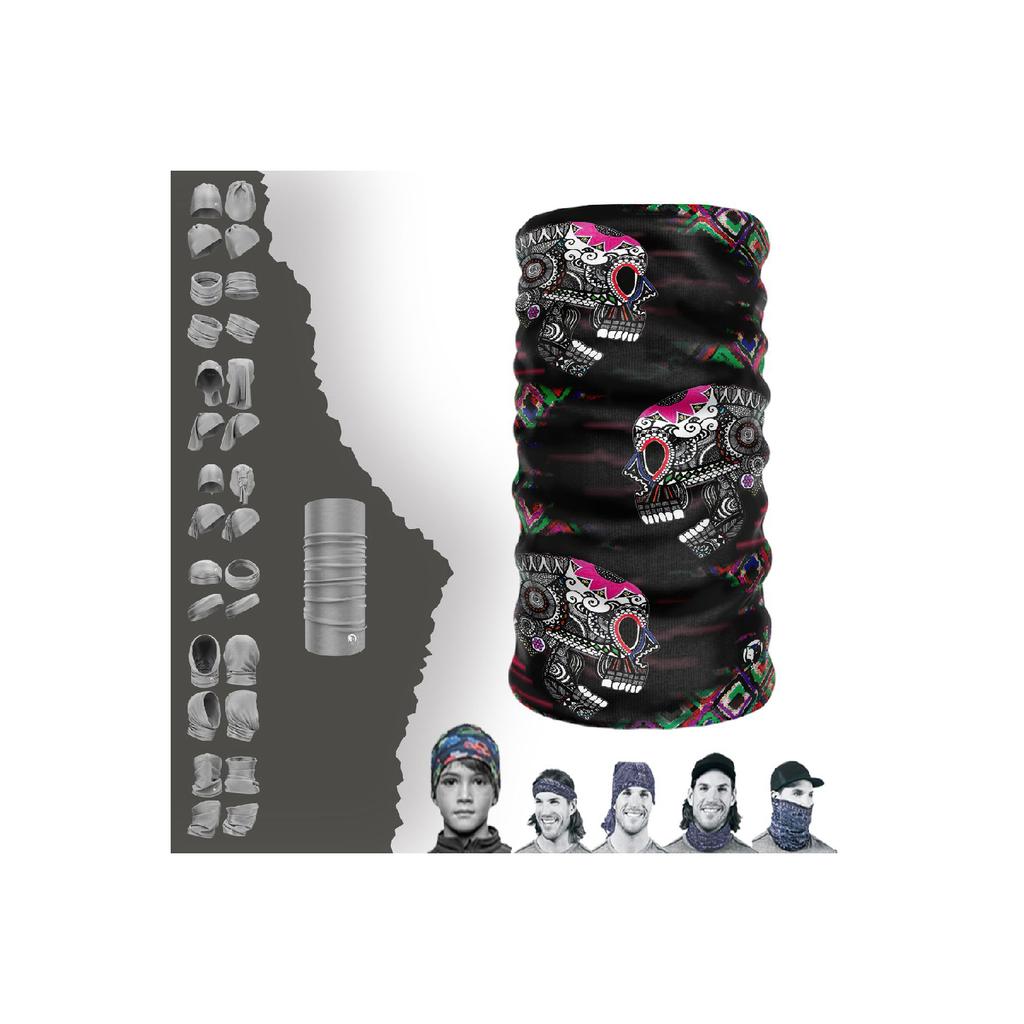 Унисекс Серый Череп Каратель Бесшовный Воротник-труба Бандана