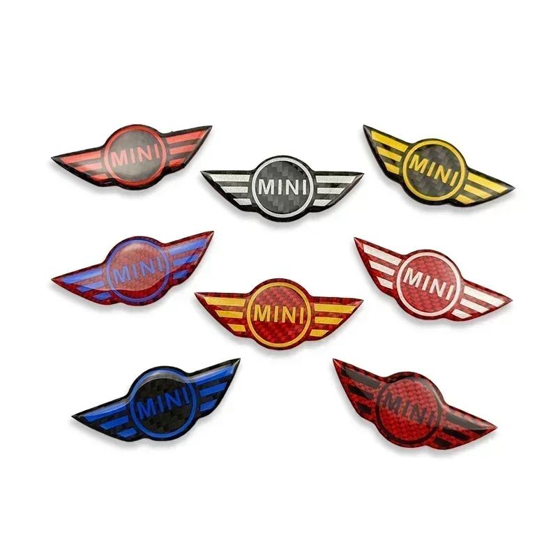 Carbon Fiber Car Interior Steering Wheel Emblem Badge for Mini Cooper John Cooper Works R50 R52 R53 R55 R56 F54 F55 F56 F60