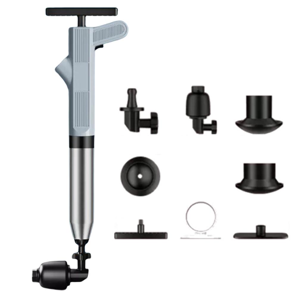 Plunger Toilet Pipe Unblocker Air Guns Cleaner Automatic High Pressure Air Drain Blasters Pump Sink Drain Dredge Tools Powerful