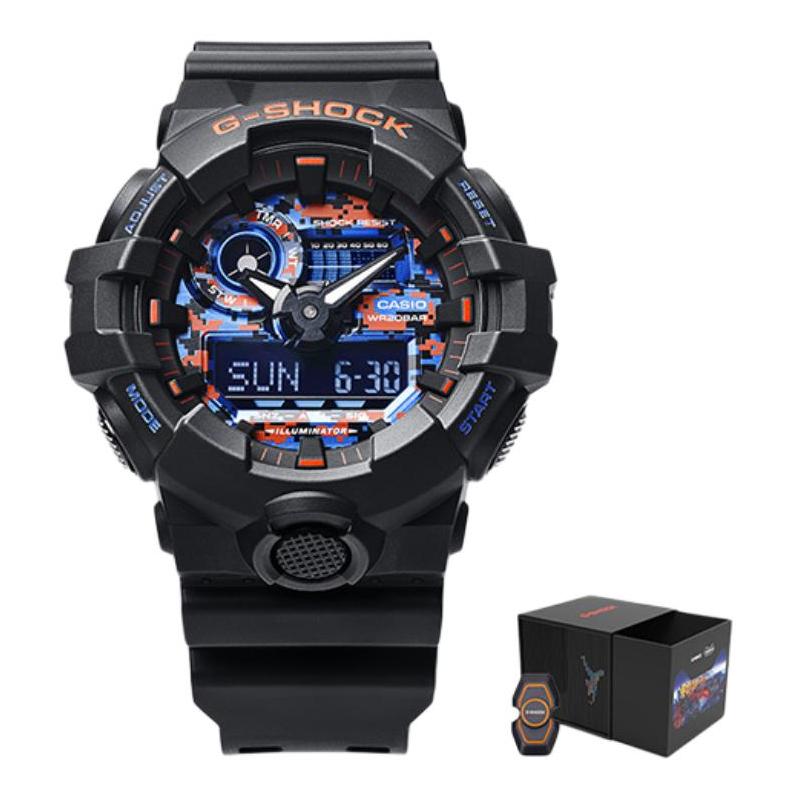 Casio LCD/Pointer Dual Display Series CITY BATTLE Trendy Sports Fingertip Gyro Set Quartz Movement Resin Strap Japanese and Korean GA-700CT-1APRT