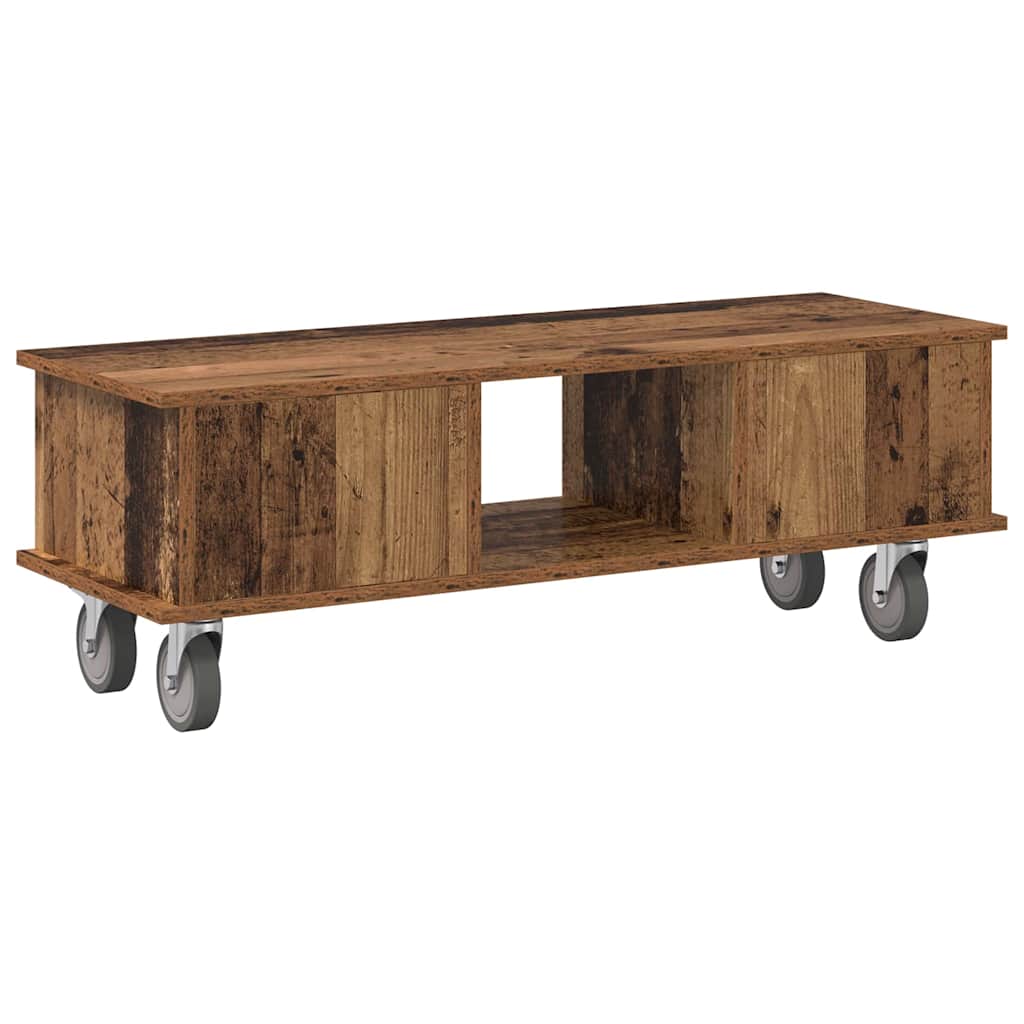 TV Stand Reclaimed Wood Look 100 x 35 x 35 cm Engineered Wood