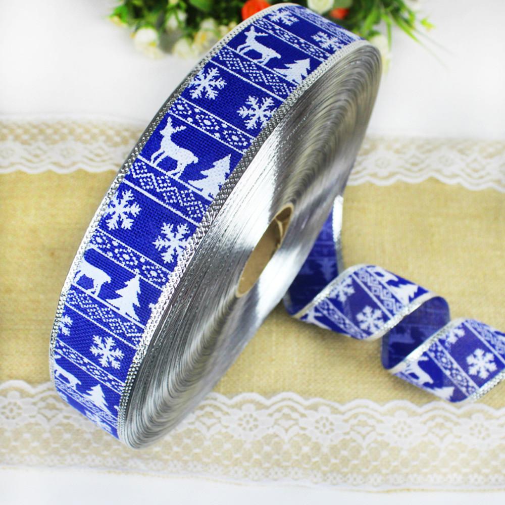 10-метровые рождественские украшения, ленты из искусственной мешковины ярких цветов для праздничного настроения