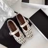 Мэри Джейн туфли женские 2025 весна и лето новые круглый носок дышащие повседневные универсальные увеличение роста ремешок с одной пряжкой полые балетки