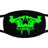 Защитная маска с изображением светящегося в темноте черепа