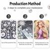 Disney Rapunzel pearl painting handmade diy pearl art painting simple living room hanging painting decoration