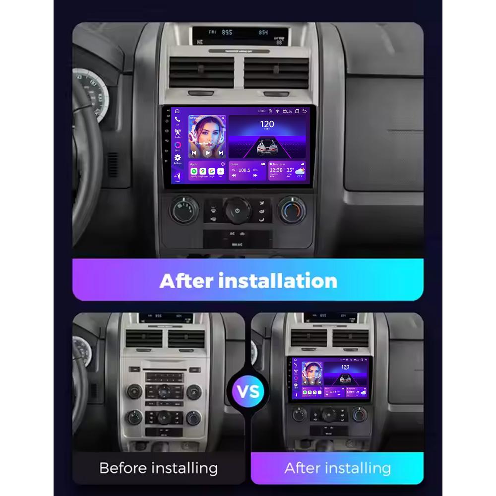 Toyousonic Car Video Player for Ford Escape 2007-2012 GPS Navigation Built-in Dsp Carplay Autoradio Android Head Unit