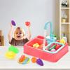 Имитация кухонной раковины, игрушечный кран с проточной водой, игрушка для раковины для ролевых игр